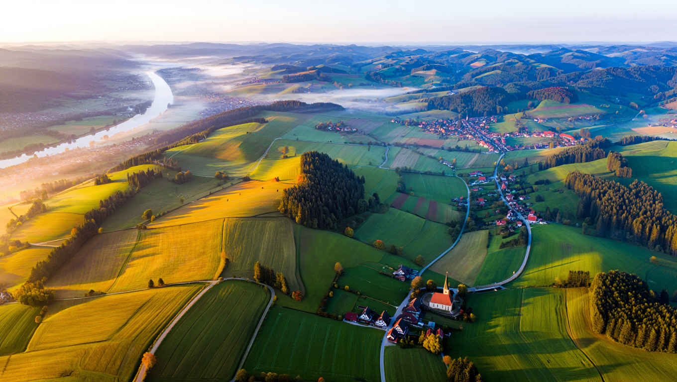 Deutschlands Naturlandschaft aus der Vogelperspektive